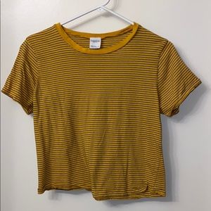yellow striped top